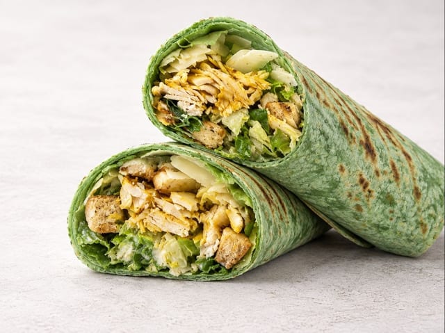 Chicken Caesar Salad Wrap.
